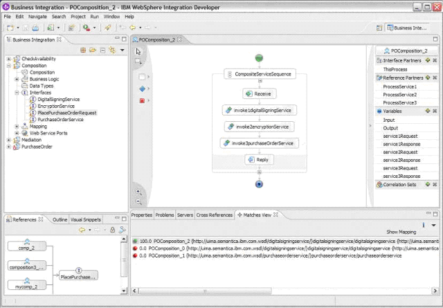 Скриншот IBM WebSphere Integration Developer